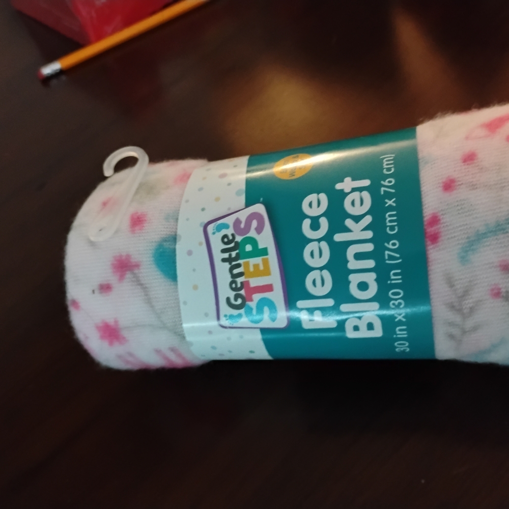 Pink and Blue Fleece Blanket